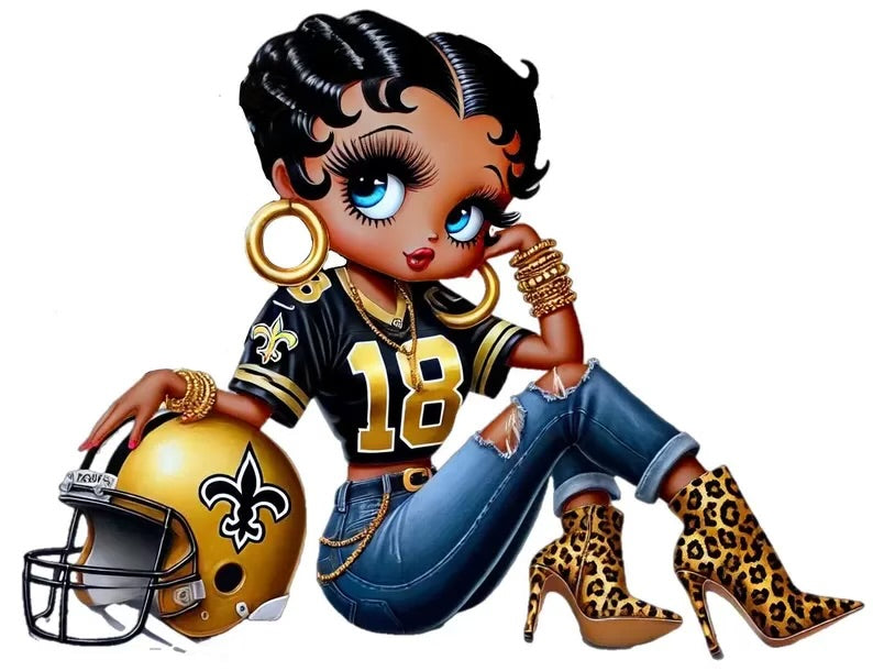 Saints Betty Boop- Single Sheet